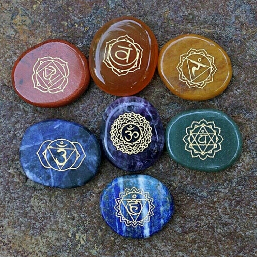 Chakra Set with Sanskrit Symbols